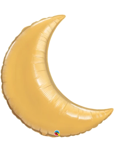 GOLD CRESCENT MOON 35 INCH FOIL.