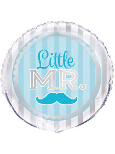 UNIQUE 18"  MOUSTACHE LITTLE MR. BALLOON