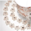 ROSE PINK PEARL DAISY W/DIAMANTE 15MMX5M