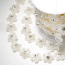 IVORY/PEARL DAISY W/DIAMANTE 15MMX5M