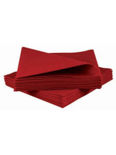 25CM COCKTAIL NAPKINS RED PK250