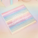 ECO RAINBOW HAPPY BIRTHDAY NAPKINS PK16