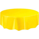 UNIQUE 84" NEON YELLOW ROUND TABLECOVER