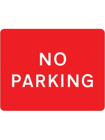 TIN PLATE NO PARKING SIGN