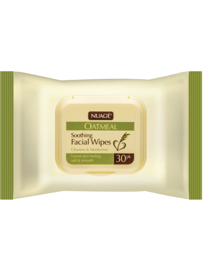 NUAGE SOOTHING FACIAL WIPES OATMEAL WIPES PACK OF 30