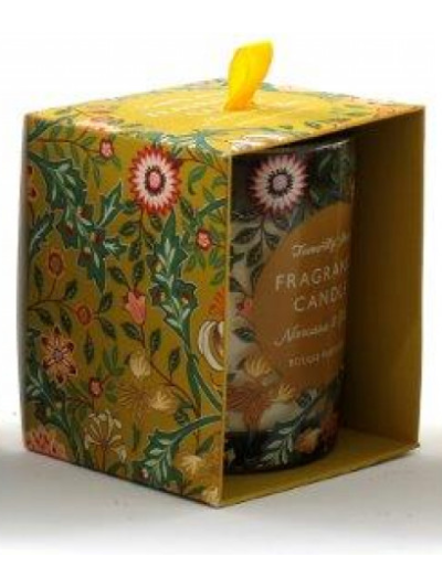 SUSSEX CANDLE POT IN OPEN BOX 8CMX10CM (Narcissus and Clover)