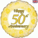 OAKTREE 18IN HAPPY 50TH ANNIVERSARY FOIL BALLOON