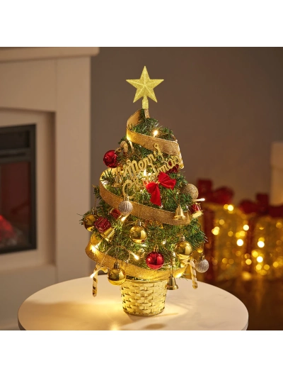 PREMIER DECORATION GOLD TREE DECORATION 37 PCS MIXED PACK