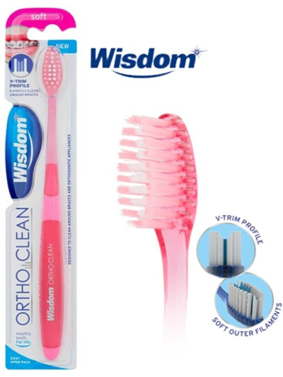 WISDOM ORTHO CLEAN SOFT TOOTHBRUSH