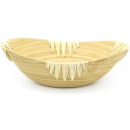 OVAL BAMBOO BOWL 32X21X10CM
