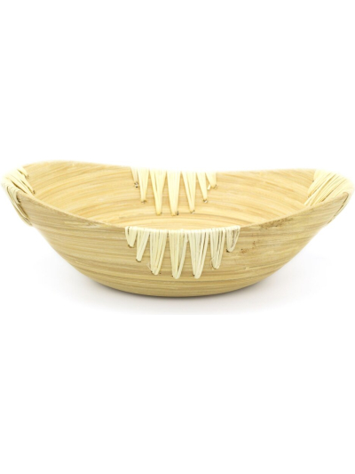 OVAL BAMBOO BOWL 32X21X10CM