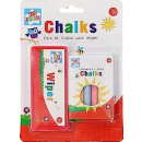 KIDS CREATE PACK OF CHALKS WITH WIPER