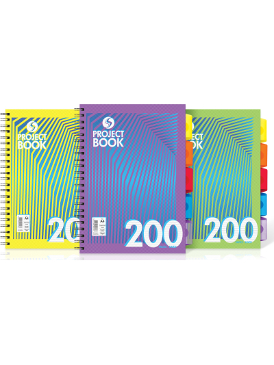 SILVINE A4 5 PART DIVIDER BOOKS PK3