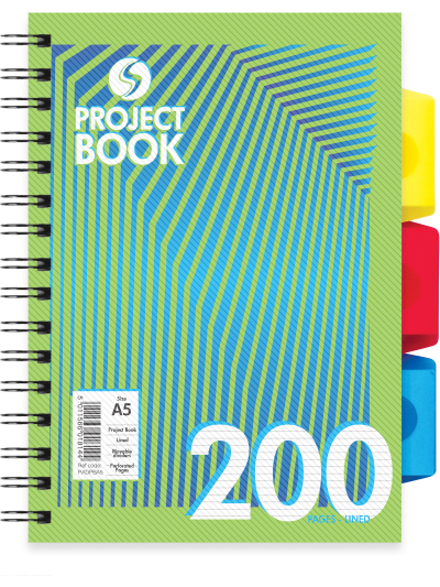 SILVINE A5 3 PART DIVIDER BOOKS PACK OF 3