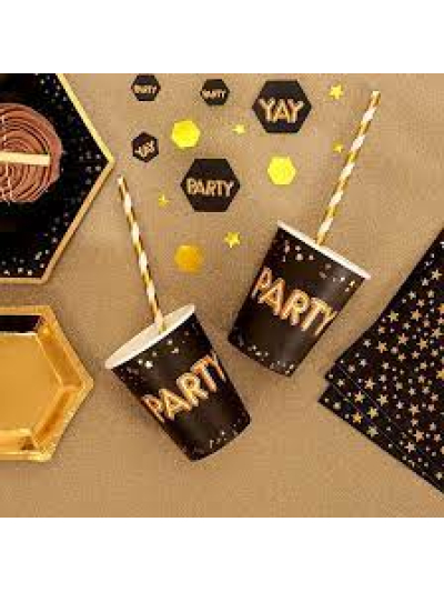 GLITZ & GLAMOUR BLACK CUPS 8