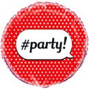 UNIQUE 18" RED DOT PARTY FOIL BALLOON