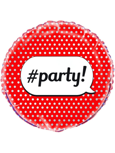 UNIQUE 18" RED DOT PARTY FOIL BALLOON