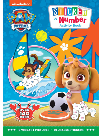 PAW PATROL STICKER BY NUMBER BOOK
