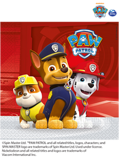 PAW PATROL NAPKINS 2PLY PK20