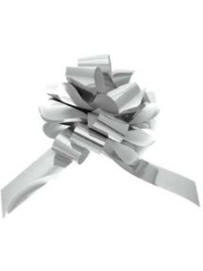 APAC 50MM SILVER METALLIC PULL BOW PK20