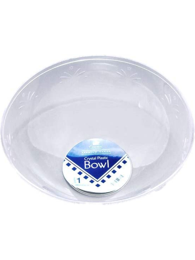 CLEAR PLATINUM SERVING BOWL 24CM
