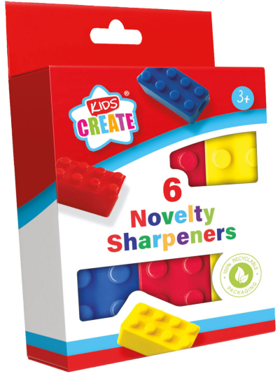 6 NOVELTY SHARPENERS (BRICKS)
