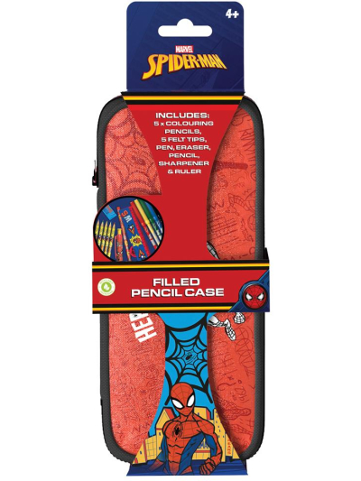 SPIDERMAN FILLED PENCIL CASE