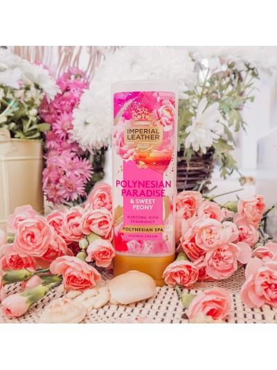 IMPERIAL LEATHER POLYNESIAN PARADISE & SWEET PEONY SHOWER CREAM PM£1