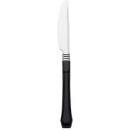 ESSENTIAL PLASTIC KNIVES BLACK & SILVER PK12