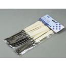 ESSENTIAL PLASTIC KNIVES CREAM & SILVER PK12