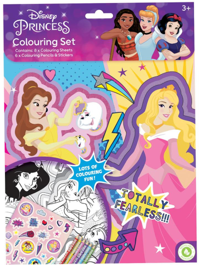 DISNEY PRINCESS COLOURING SET