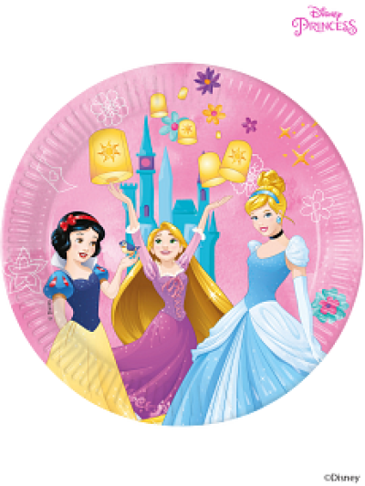 DISNEY PRINCESS PAPER PLATES 23CM PK8