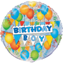 UNIQUE 18" BIRTHDAY BOY PRISMATIC BALLOON