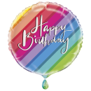 UNIQUE 18" RAINBOW BIRTHDAY  FOIL BALLOON
