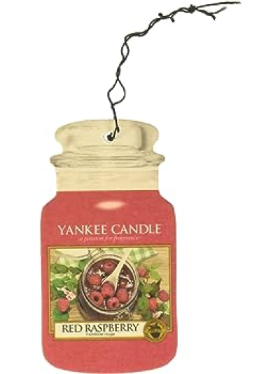 YANKEE CANDLE 2D CAR JAR RED RASPBERRY AIR FRESHENER