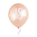 12" ROSE GOLD 18TH BIRTHDAY BALLOON PK5