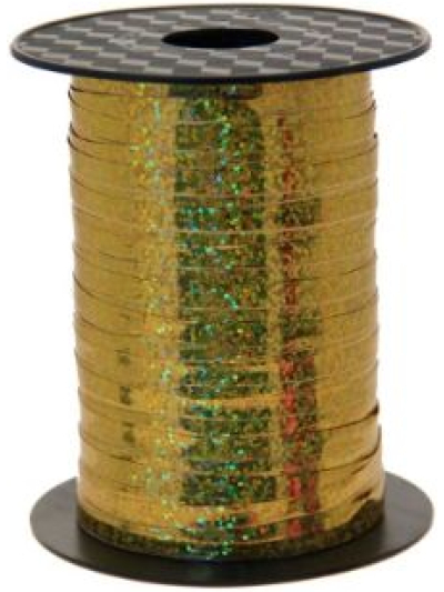 APAC 5MMX250M GOLD HOLOG CURLING RIBBON
