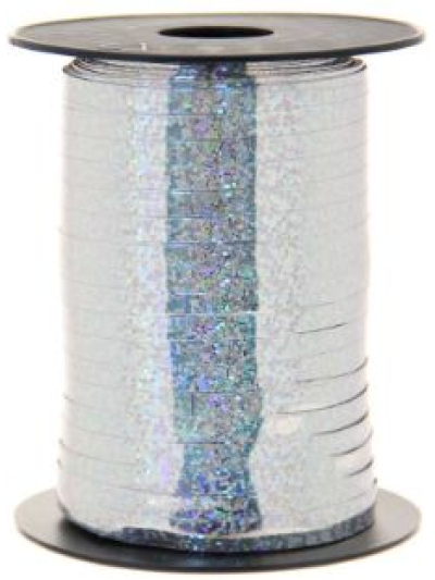 APAC 5MMX250M SILVER HOLOG CURLING RIBBON
