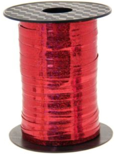 APAC 5MMX250M RED HOLOG CURLING RIBBON