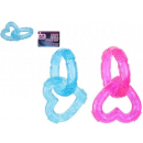 TPR PUPPY SMALL DOG TOY RING HEART ASSORTED COLOURS