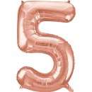 UNIQUE 34" ROSE GOLD FOIL BALLOON NUMBER 5