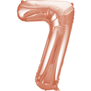 UNIQUE 34" ROSE GOLD FOIL BALLOON NUMBER 7
