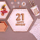 GLITZ & GLAMOUR 21ST PINK & ROSE GOLD LARGE PLATE PK8