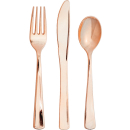 UNIQUE ASST SILVERWARE ROSE GOLD CUTLERY 18PC