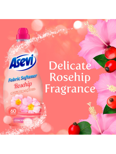 ASEVI FABRIC SOFTENER ROSEHIP MAXIMUM SOFTNESS CONCENTRATED