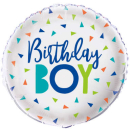 UNIQUE 18" CONFETTI BIRTHDAY BOY FOIL BALLOON