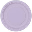 UNIQUE 9" LAVENDER DISPOSABLE ROUND PLATES PK16