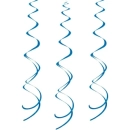 UNIQUE 8 ROYAL BLUE  PLASTIC SWIRL DECORATION