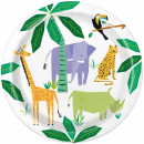 UNIQUE 9" ANIMAL SAFARI PLATES PK8