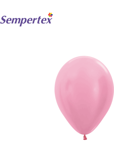 SEMPERTEX 5" ROUND SATIN PINK BALLOONS PK100
